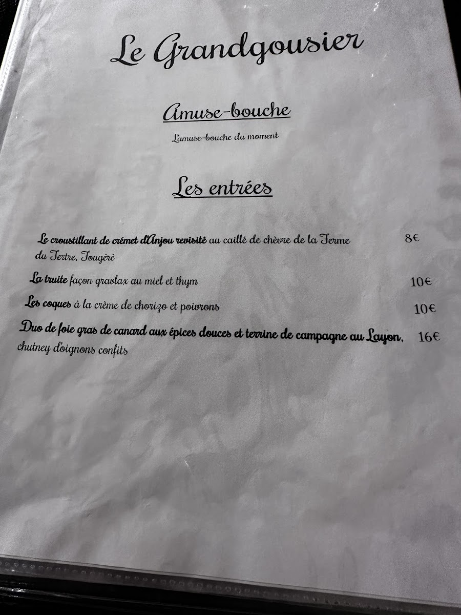 Menu - Le Grandgousier photo 3